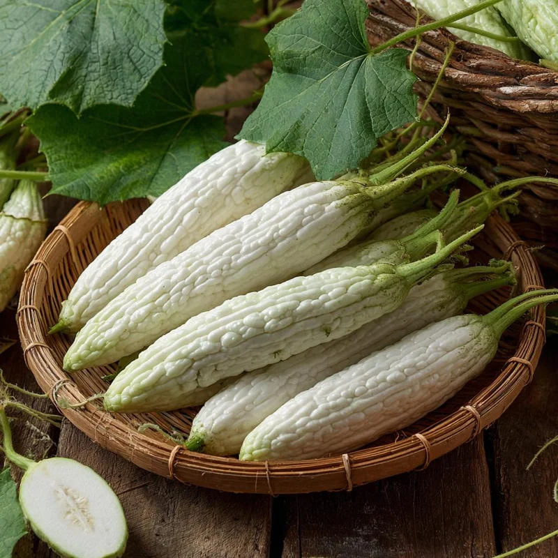 White Bitter Gourd Seeds – Heirloom Ivory Bitter Melon for Asian Cuisine – 10 Seeds - Image 2