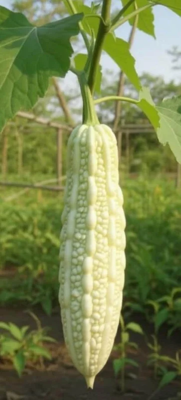 White Bitter Gourd Seeds – Heirloom Ivory Bitter Melon for Asian Cuisine – 10 Seeds - Image 1