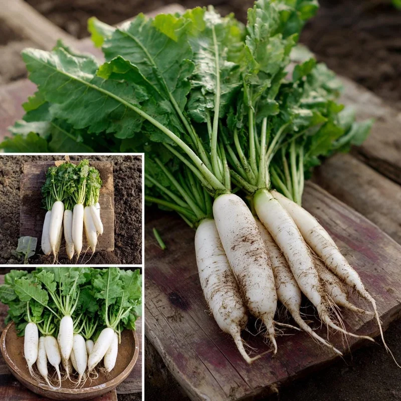 White Icicle Radish Seeds – Heirloom Vegetable, 200 Seeds, Mild Flavor - Image 1