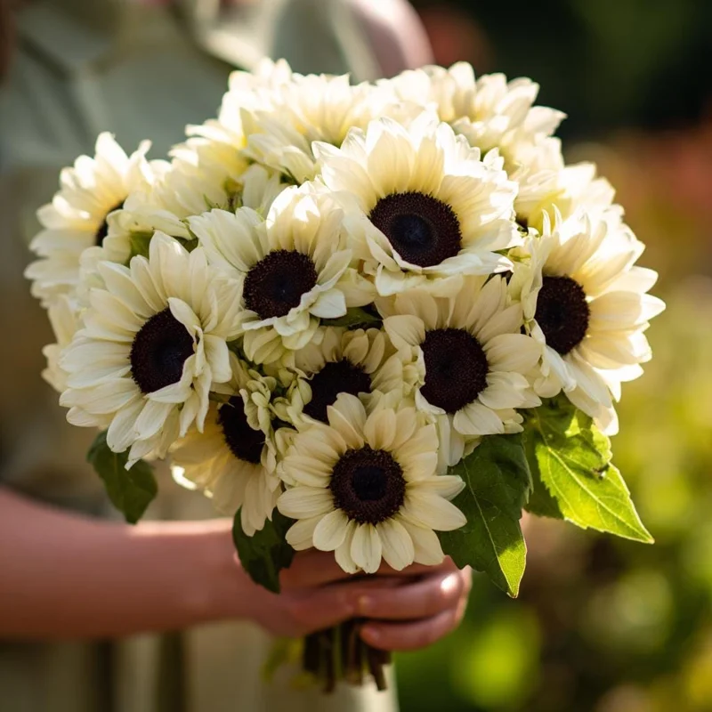 White Nite Sunflower Seeds – 20 Seeds – Creamy-White Blooms – Easy-to-Grow Annual - Image 1