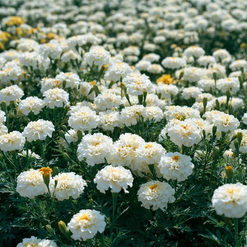 White Swan F1 Marigold Seeds - 20 Count, Edible Flowers, Long-Blooming Annual - Image 2