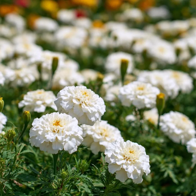 White Swan F1 Marigold Seeds - 20 Count, Edible Flowers, Long-Blooming Annual - Image 4