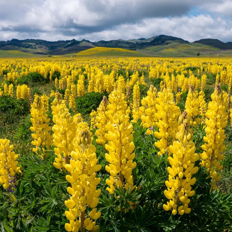 Yellow Lupine Seeds - 50 Seeds, Lupinus Densiflorus, Pollinator Friendly - Image 2