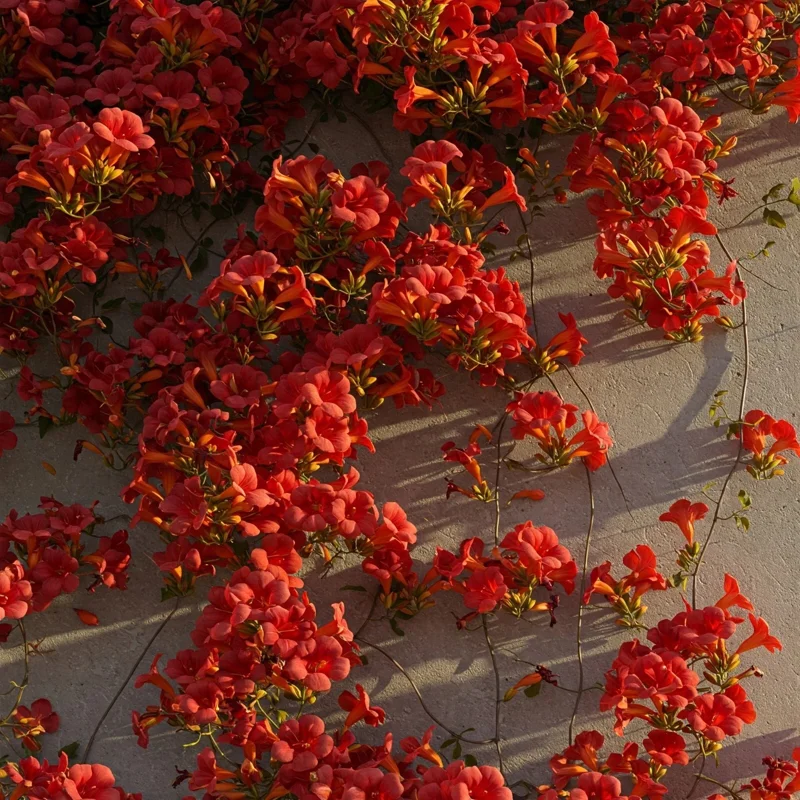 12 Organic Red Trumpet Vine Seeds - Perennial Hummingbird Climber - Image 2