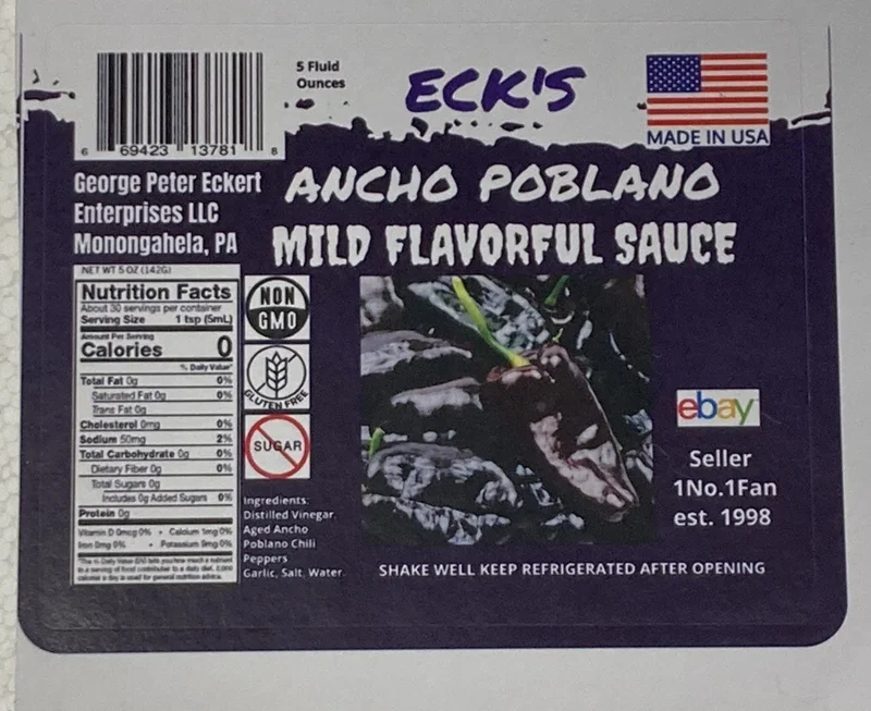 Ancho Poblano Pepper Sauce - Mild Flavorful 5 oz Bottle, Great on Salads - Image 2