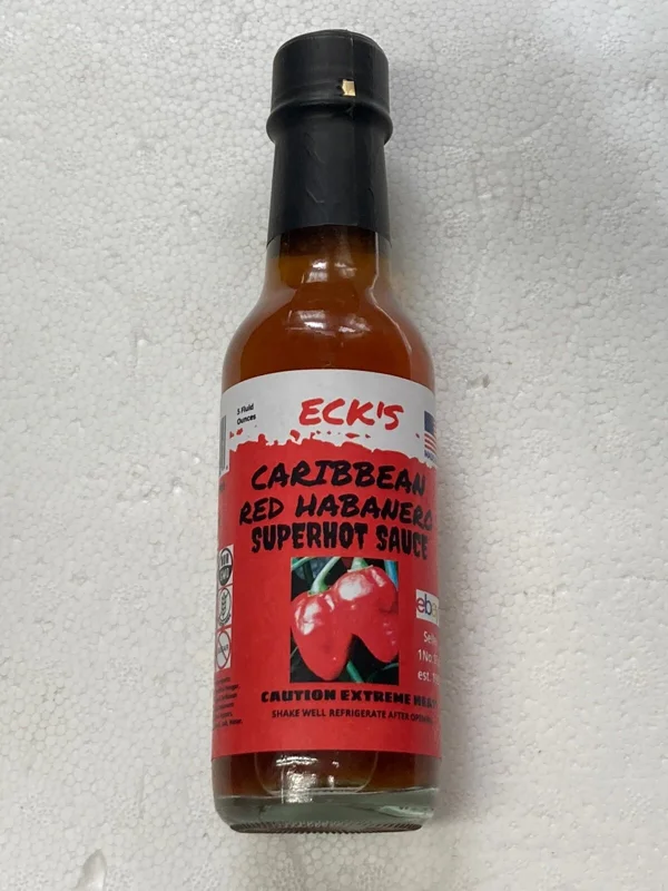 Caribbean Red Habanero Super Hot Pepper Sauce - 5 oz Bottle - Image 1