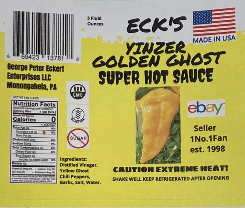 Ghost Pepper Hot Sauce - Super Hot Golden Ghost - 5 oz Bottle - Spicy American Flavor - Image 2