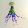 Purple Sea Urchin Air Plant Kit - Live Tillandsia Hanging Planter, 6-7 inches - Image 1