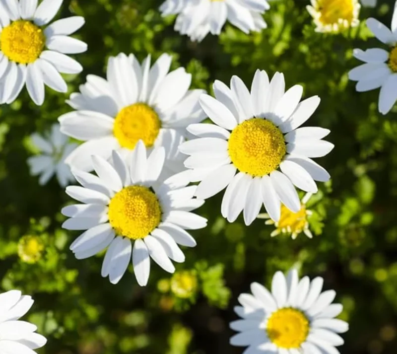 Set of 4 Oxeye Daisy Live Plants – Perennial Wildflowers – 3 inch Pots – Outdoor - Image 1