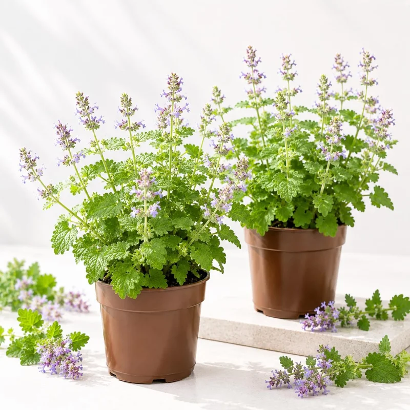 2 Catnip Live Plants – Perennial Herb for Gardens – 4-8 Inch Tall - Image 1