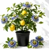 Blue Passiflora Live Plant – Fragrant Passion Flower Vine – Perennial – 4-6 Inch Tall - Image 1