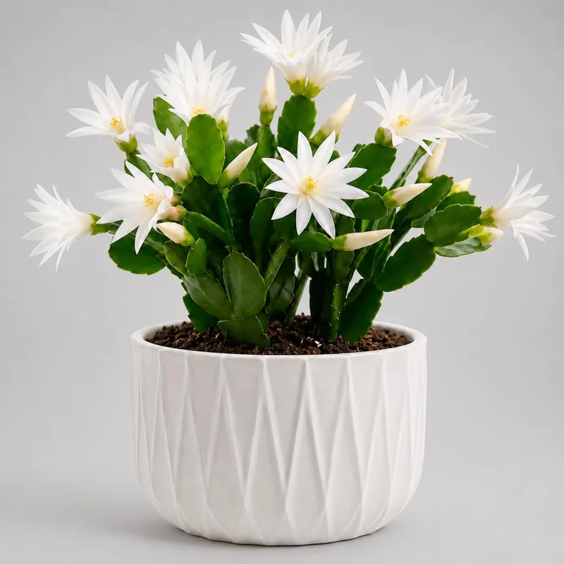 White Easter Cactus Live Plant, 4-8 Inch Tall Houseplant, No Pot - Image 1